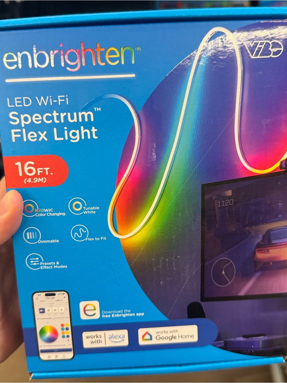 Spectrum Flex Light LED Wi‑Fi RGBIC 16 ft - Blue